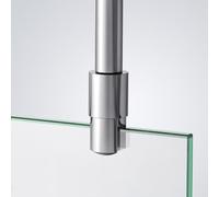 Heilmetz Barra stabilizzatrice per doccia,500mm acciaio inox, Barra di supporto circolare soffittobarra di stabilizzazione per docce, per vetri di spessore 6-10mm, cromo (1 pezzo)
