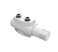 Heilmetz Multiblock Radiatore Termostato Valvola Termostatica con Attacco Centrale, adatta a Valvole Diritte e a Gomito, tubo 16mm, G1/2, Bianco con Coperchio