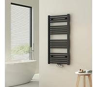 Heilmetz Scaldasalviette bagno, scaldasalviette a radiatore 100 x 50 cm termoarredo bagno (Antracite)