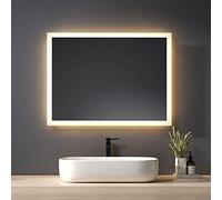 Heilmetz Specchio Bagno con Illuminazione 80 x 60 cm, Specchio Bagno con Luce, Specchio da Bagno