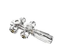 Heilmetz Valvola per Radiatore, Valvola Termostatica Angolare, Kit Multiblocco per Radiatore con Controllo della Temperatura, Cromo, 1 Set