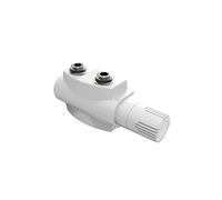 Heilmetz Valvola per Radiatore, Valvola Termostatica Angolare, Kit Multiblocco per Radiatore con Controllo della Temperatura, Bianco, 1 Set