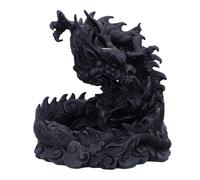 Heilong Asian Inspired Dragon Backflow Incense Burner 17.5Cm NUOVO
