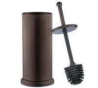 Heim-it - Scopino per WC da uomo, in bronzo, per grandi ciotole per WC e porta scopino per WC con coperchio, grande detergente per WC