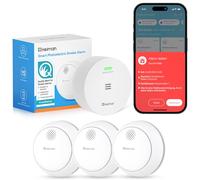 Heiman Rilevatore di fumo, batteria 10 anni, con supporto magnetico, set da | Q-Label 2.0 e certificato EN 14604, connessione radio con app, compatibile con Google Home & Home Assistant, HM2SA-1W-T