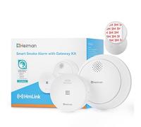 Heiman Rilevatore di Fumo Smart con Gateway e Controllo tramite App, Batteria 10 Anni, Q-Label e EN 14604, Rilevatore di Fumo Wireless Interconnesso con Supporto Magnetico, Allarme Fumo Smart Home