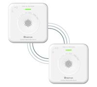 Heiman Rilevatore di Monossido di Carbonio (CO) Interconnesso, Sensore Elettrochimico 10 Anni, Allarme 85 dB, Batterie AA Sostituibili, Certificato EN 50291, Portatile per Casa (2 PCS)