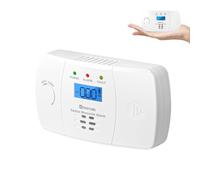 HEIMAN Rilevatore di monossido di carbonio con display LCD/EN 50291, durata della batteria 10 anni, pulsante di prova (722-2)