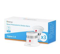 Heiman Smart Rilevatore di fumo HS1SA-E Plus, rilevatore di fuoco richiede Zigbee 3.0 Hub, certificato DBI RoHS, rilevatore di fumo con sensore fotoelettrico, supporta ZHA & Z2M per Home Assistant