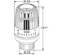 Heimeier Thermostat-Kopf Vk-Eco Con Klemmverbindung (Direktanschluß Vhk )