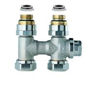 Heimeier Vite Vekolux 2-Rohr Passaggio, per Rp 1/2 IG E G 3/4 Ag