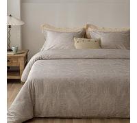 HeimenAogo Set di biancheria da letto in cotone egiziano, per letto king size, in rasatello, morbido e traspirante, con chiusura a cerniera, biancheria da letto in cotone a fibre lunghe, stile