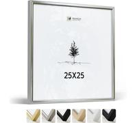 Heimlich® - Cornice - 25x25 cm, Alluminio Metallo, Argento - Piccola cornice quadrata con copertura in foglio di plastica - Solo esposizione da parete