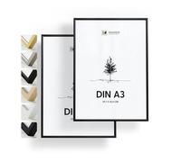 Heimlich® - Cornice - A3 29,7x42 cm, Alluminio, Nero, Confezione da 2 - Cornici per Poster - Solo per Espositore a Parete