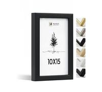 Heimlich® - Cornice per foto - 10x15 cm, legno di ayous, nero - Piccola cornice per foto con copertura in foglio di plastica - Montaggio a parete o esposizione da tavolo