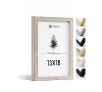 Heimlich® - Cornice per foto - 13x18 cm, legno di quercia - Cornice per foto medie con copertura in foglio di plastica - Montaggio a parete o esposizione da tavolo