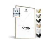 Heimlich® - Cornice per foto - 50x70 cm, Legno di quercia - Grande cornice per collage fai da te con copertura in foglio di plastica - Solo espositore da parete