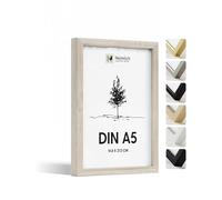 Heimlich® - Cornice per foto - A5 14,8x21 cm, legno di quercia - Cornice per collage di poster di diploma con copertura in foglio di plastica - Montaggio a parete o esposizione da tavolo