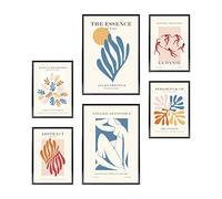 Heimlich - Set di poster - 2 di A3 / 30x42 cm + 4 di A4 / 21x30 cm - Poster Premium - Stampe senza cornice - Stile moderno - Astratto Matisse Modern