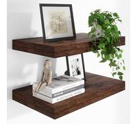 Heimlove Set di 2 mensole galleggianti profonde da parete, 61 x 30 cm, con staffe invisibili, mensole portaoggetti da appendere per decorazione da parete in bagno, camera da letto, cucina, soggiorno,