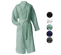 heimtexland ® Accappatoio a nido d'ape da viaggio, 100% cotone, Oekotex, ad asciugatura rapida, delicato sulla pelle, per uomo e donna tipo 881, menta, M