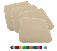 heimtexland ® Cuscino per sedia in feltro, rotondo, rettangolare, 35 cm, tipo 631 (set da 4 pezzi, 35 x 35 cm, sabbia)