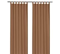 heimtexland® Tenda con Passanti, con Nastro Arricciato, Tinta Unita, Colore Rosso Bordeaux, 245 x 140 cm (Altezza x Larghezza), Oscurante ma Lascia Passare la Luce, Tessuto ÖKOTEX, Tipo 117