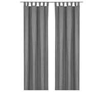 heimtexland ® Tenda decorativa in cotone, tinta unita, opaca, con passanti, 230 x 125 cm, modello 625
