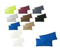 heimtextil - Federa per cuscino in jersey, set risparmio con chiusura lampo, alta qualità, Cotone, blu royal, 40 x 60 cm