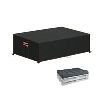HEIMUNI Telo Copridivano da Esterno, Copertura Divano Pallet 2 Posti Copri Bancale Impermeabile Telo Copri Divano da Esterno Anti-UV Copertura Protettiva per Divani Panca da Giardino 130x85x40cm