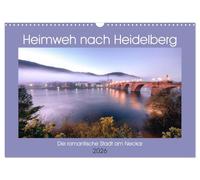 Heimweh nach Heidelberg - Die romantische Stadt am Neckar (Wandkalender 2026 DIN A3 quer), CALVENDO Monatskalender: 12 Motive, die Sehnsucht wecken.