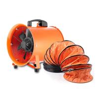 HeinaTond Ventilatore da costruzione da 320 W, 2800 rpm, 1517CFM, tubo in PVC, livello di rumore, 68 dB, per cantieri, officine, magazzini, ventilatore industriale, ventilatore radiale