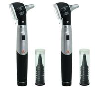 Heine Otoscopio Mini 3000 F.O. LED, Nero (Confezione da 2)