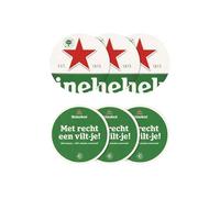 Heineken Sottobicchieri per birra piccoli 8 cm rotondi 4 rotoli a 100 pezzi / Sottobicchiere da birra ideale