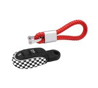 HEINMO Chiave Per auto Smart Remote Fob Cover Shells Chain Case Portachiavi Portachiavi Corda chiave Per Cooper F Series F54 F55 F56 F57 F60 Clubman Countryman Sostituzione chiave (Grid+Red)