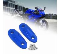 HEINMO Specchio Retrovisore Staffa Foro Specchietto CoPer chio Copri Foro Per 2019 2020 2021 2022 2023 Yama' YZF R25 R3 Alluminio (Blue)