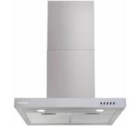 HEINNER HDCH-360TSS T-Form - Cappa aspirante a parete 60 cm, 3 impostazioni, cappa aspirante 308 m³/h, acciaio inossidabile, argento