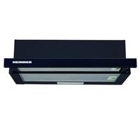 HEINNER HTCH-440GBK Cappa aspirante da incasso 60 cm, Telescopico a schermo piatto Cappa Cucina, Scarico 329,6 m³/h, 2 livelli, nero