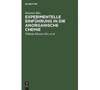 Heinrich Biltz Experimentelle Einführung in Die Anorganische (Copertina rigida)