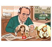 Heinrich Böll (Tischkalender 2026 DIN A5 quer), CALVENDO Monatskalender: Hommage an einen Autor, der stets aktuell ist