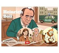 Heinrich Böll (Wandkalender 2026 DIN A4 quer), CALVENDO Monatskalender: Hommage an einen Autor, der stets aktuell ist
