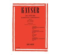 Heinrich Ernst Kayser: 36 Studi elementari e progressivi Op. 20, Fascicolo I - 12 studi per violino | Edizione a cura di Renato Zanettovich | Ricordi