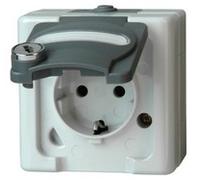 EL BE 103456009 - BLUE ELECTRIC - Schutzkontakt-Steckdose mit Sicherheitsschloss,