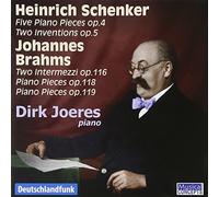 Heinrich Schenker: Five Piano Pieces, Op. 4/... by Dirk Joeres (2013-09-24)
