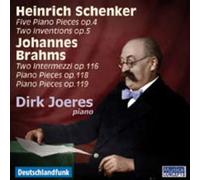 Heinrich Schenker Heinrich Schenker: Five Piano Pieces, Op. 4/... (CD) Album