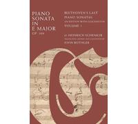 Heinrich Schenker Piano Sonata in E Major, Op. 109 (Copertina rigida)