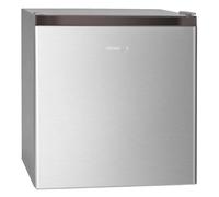 HEINRICHS, frigorifero per bevande, 45 l, piccolo e compatto, silenzioso: 41 db con congelatore, mini frigorifero con congelatore, perfetto per ufficio, campeggio, giardino, esterno (argento)