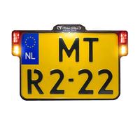 HEINZ BIKES - LIC.PLT.3IN1 W/TL BK NL - ALL-INN 2.0 Black Lic Plate w/LED Light