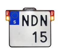 HEINZ BIKES - LIC.PLT.3IN1 W/TL BK SWEEDEN - ALL-INN 2.0 Black Lic Plate w/LED L