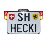 HEINZ BIKES - LIC.PLT.3IN1 W/TL BK SWI - ALL-INN 2.0 Black Lic Plate w/LED Light